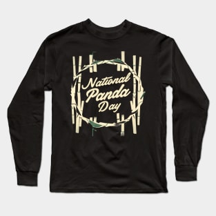 national panda day Long Sleeve T-Shirt